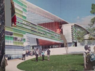 Le stade couvert le 10 janvier 2009