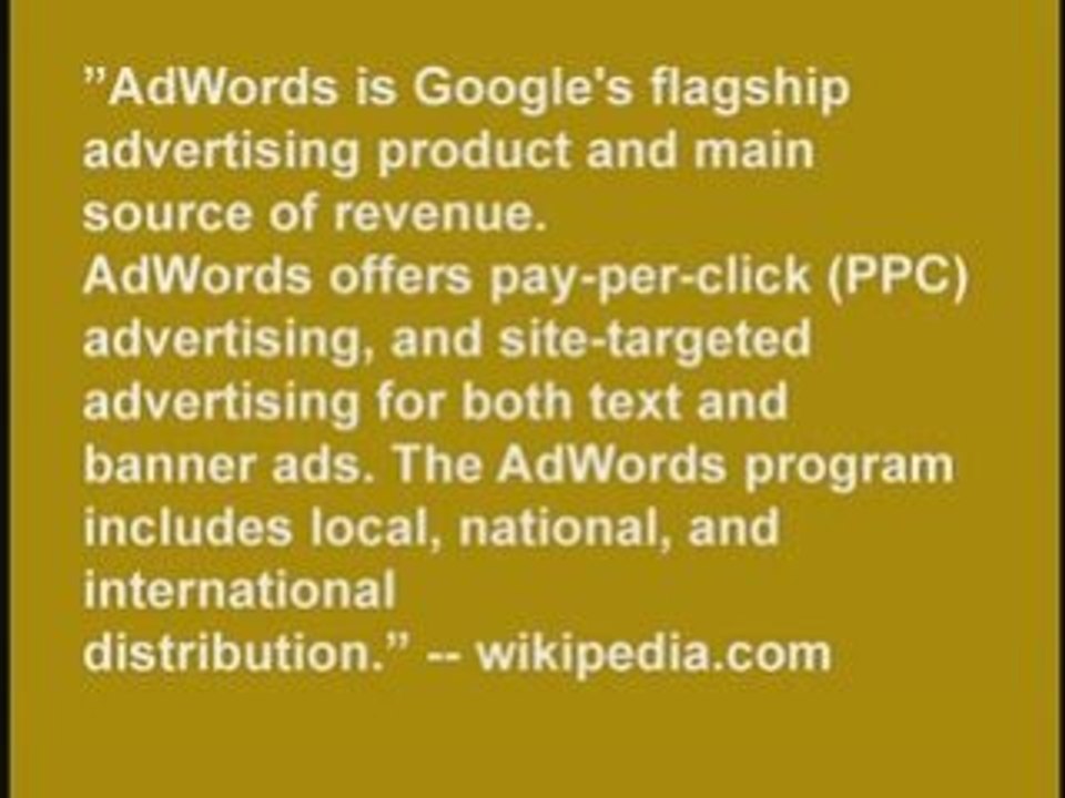 adwords -- 500+ online marketing tools and methods