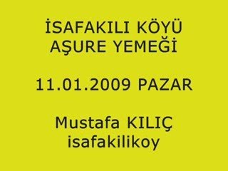 Isafakılı aşure yemeği