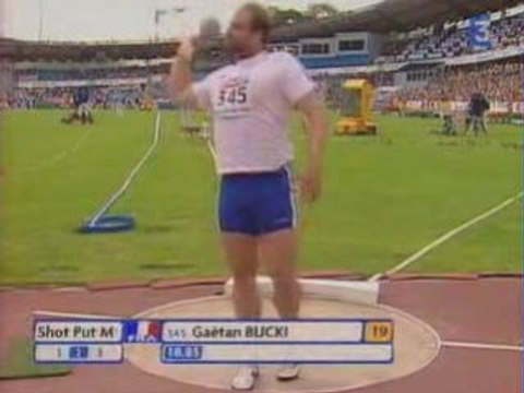 Athlé Europe 2006 Gaetan Bucki qualif lancer poids