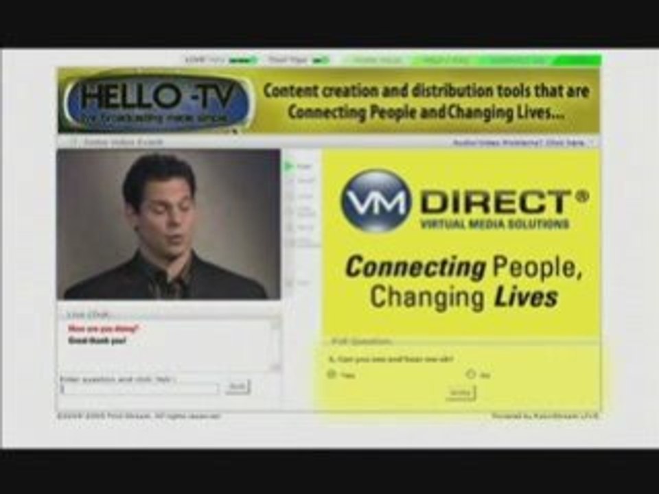 What does a live streaming video webcast look like?