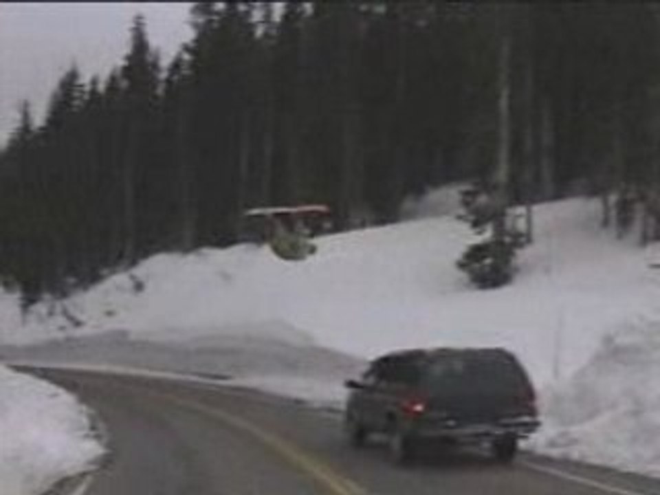 Frontflip on snowboard