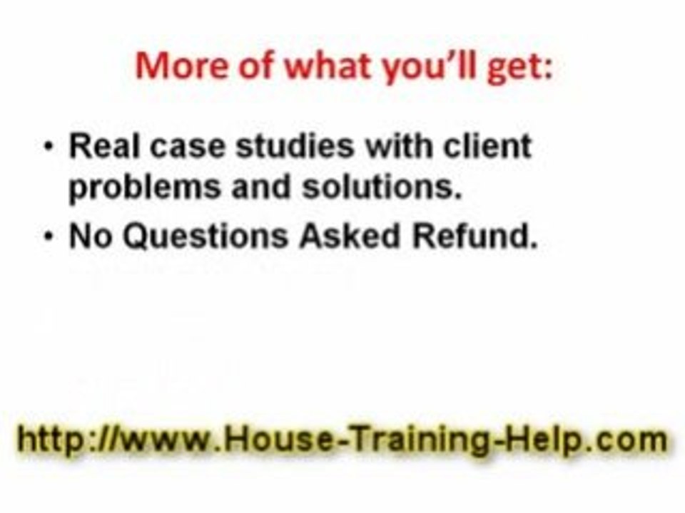 House Training Dogs: Course that Works