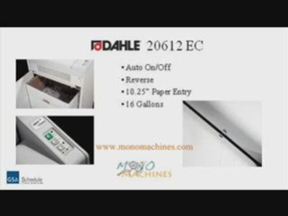 Dahle 20612 EC Cross Cut Paper Shredder - Tour