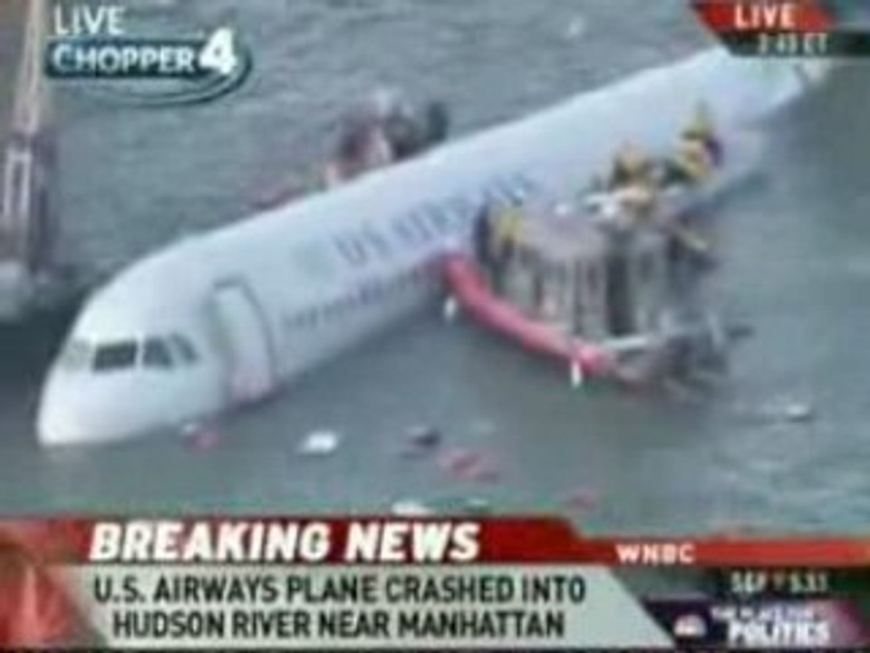 ammaraggio aereo in Usa