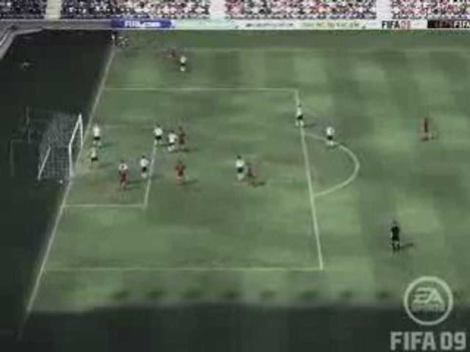 Fifa 09 (Xbox 360): Liverpool -> beau but sur corner.