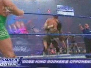 Batista, Lashley & Cena vs King Booker's Court 29.9.06 P2