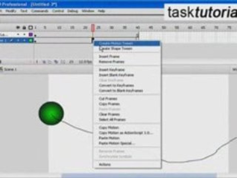 Animation using a motion guide in FLASH - Tutorial