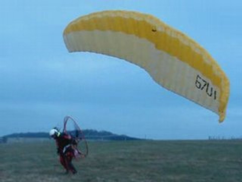 décollage dos à la voile
