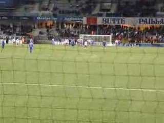 environ 10 min de la fin, très beau coup franc