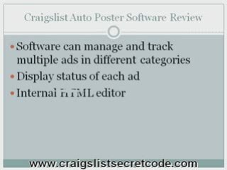 Craigslist Auto Poster Software Review