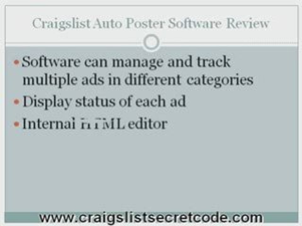 Craigslist Auto Poster Software Review