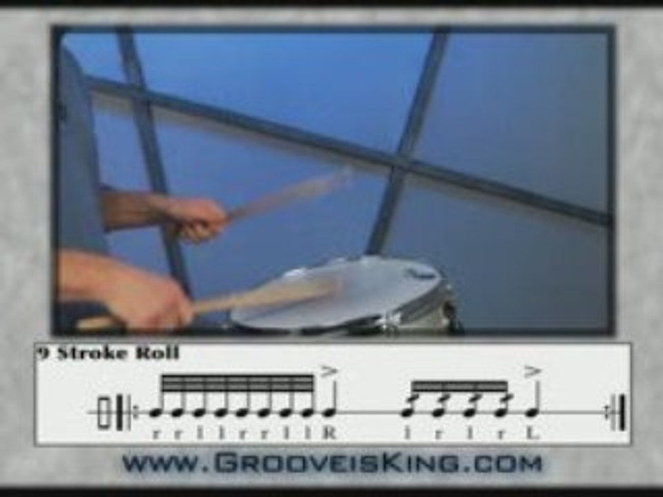 9 Stroke Roll - Drum Lessons - Drum Rudiments