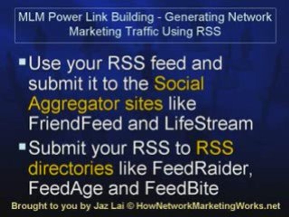 MLM Power Link Building - Generating Network Marketing Traff