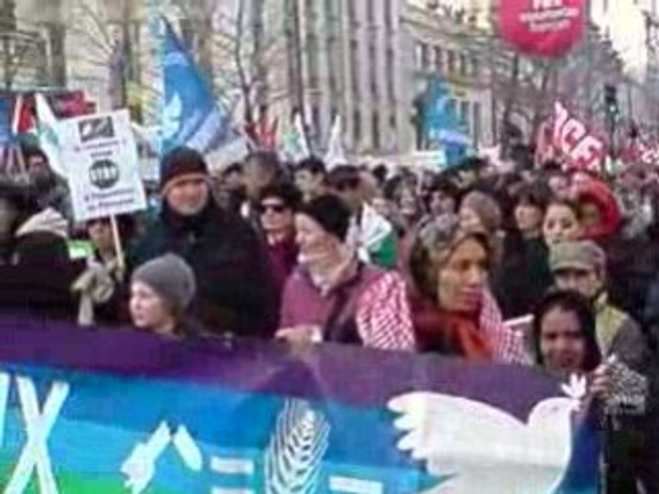 Manifestationà Paris pour la Paix du 10 janvier : 100 000 !