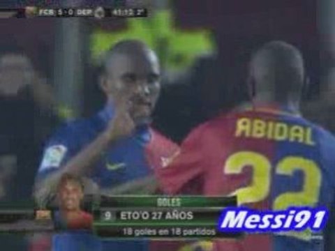 ETO'O 5-0 FC BARCELONE - DEPORTIVO LA COROGNE