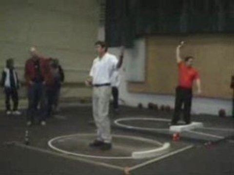 Athlé lancer poids Adam Nelson Technique sans élan