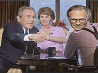 Larry King Farts During War Criminal Bush's Exit Interview