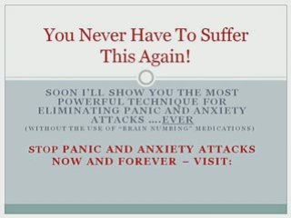 Anxiety Attack Self Help