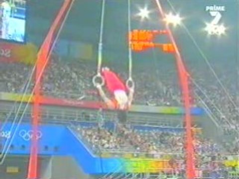 Gymnastics - 2008 Olympics - Uchimura - Rings