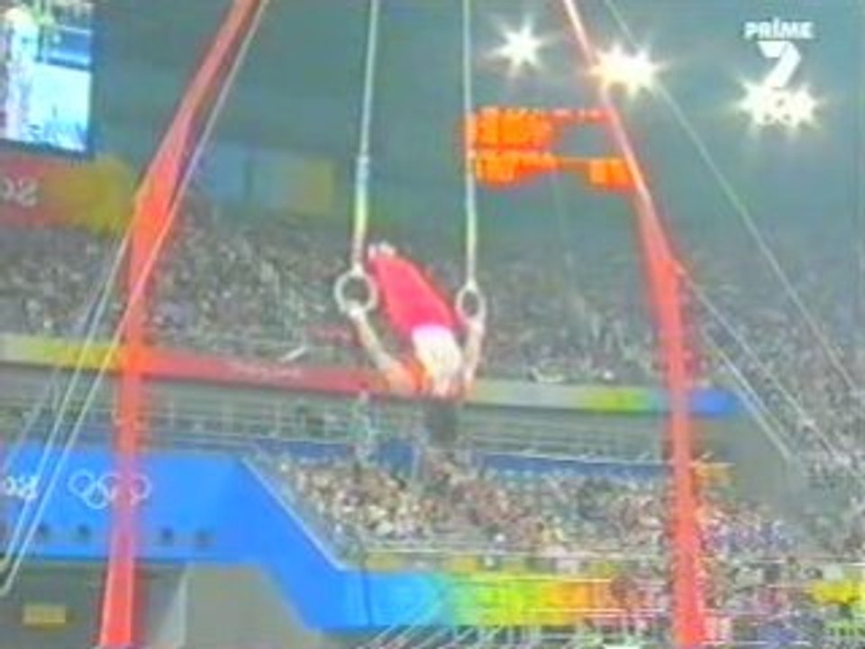 Gymnastics - 2008 Olympics - Uchimura - Rings