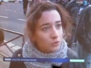 Manifestation lycéenne à à Rouen le jeudi 15 janvier 2009