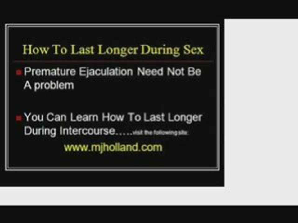 Last Longer In Bed