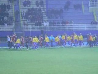 Entrée des joueurs sur le terrain