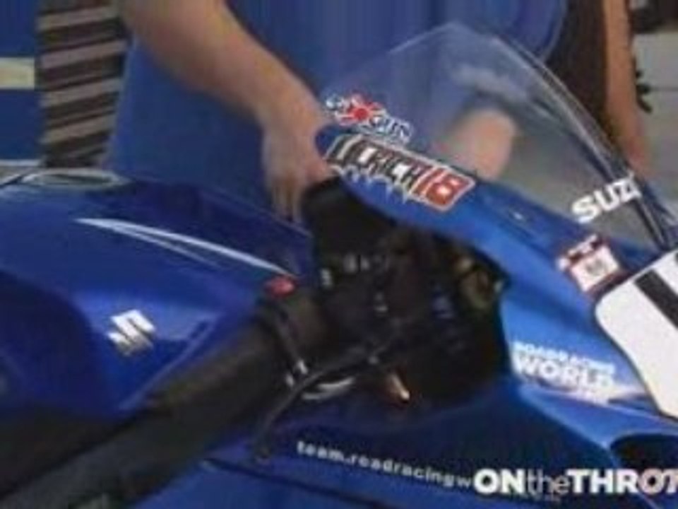 Chris Ulrich from Daytona Tire Test 08 on Suzuki Superbike