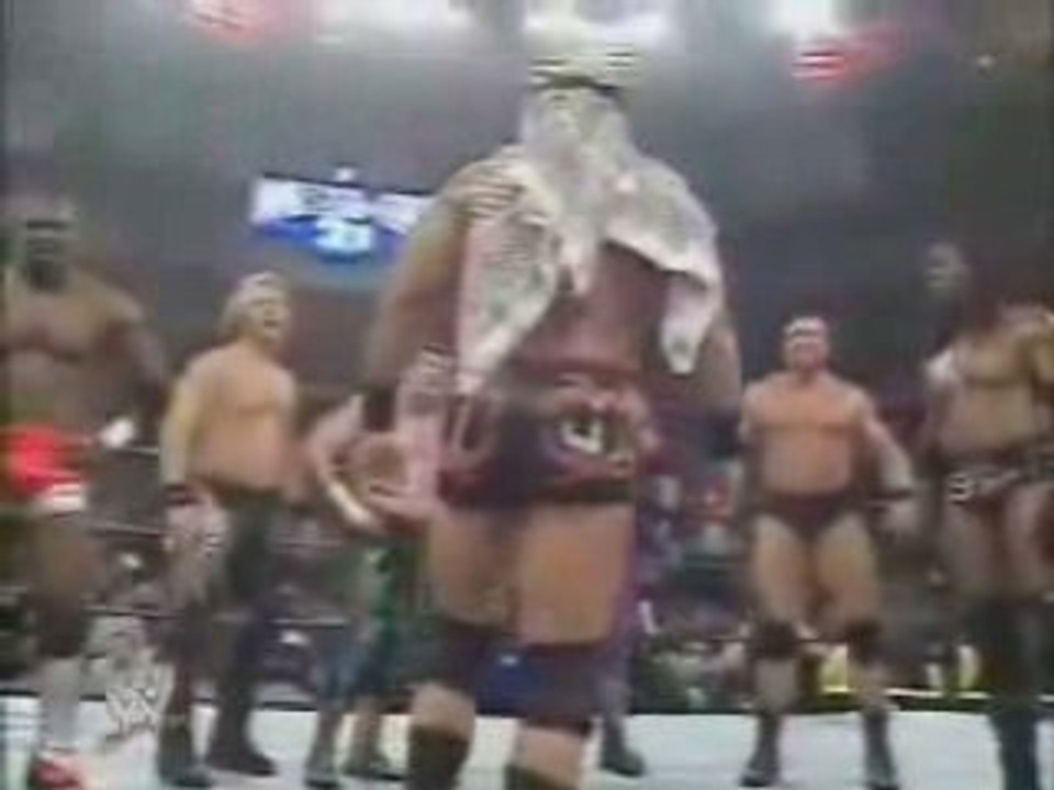 Muhammad Hassan gets eliminated at the Rumble