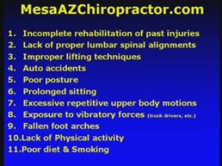 Low Back Pain: Mesa Chiropractor | Mesa Chiropracter