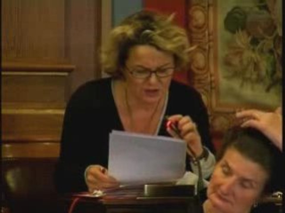 Edith Cuignache Gallois au Conseil de Paris le 24 novembre
