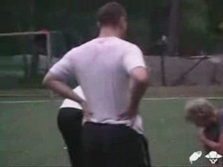 Hilarious soccer faceplant