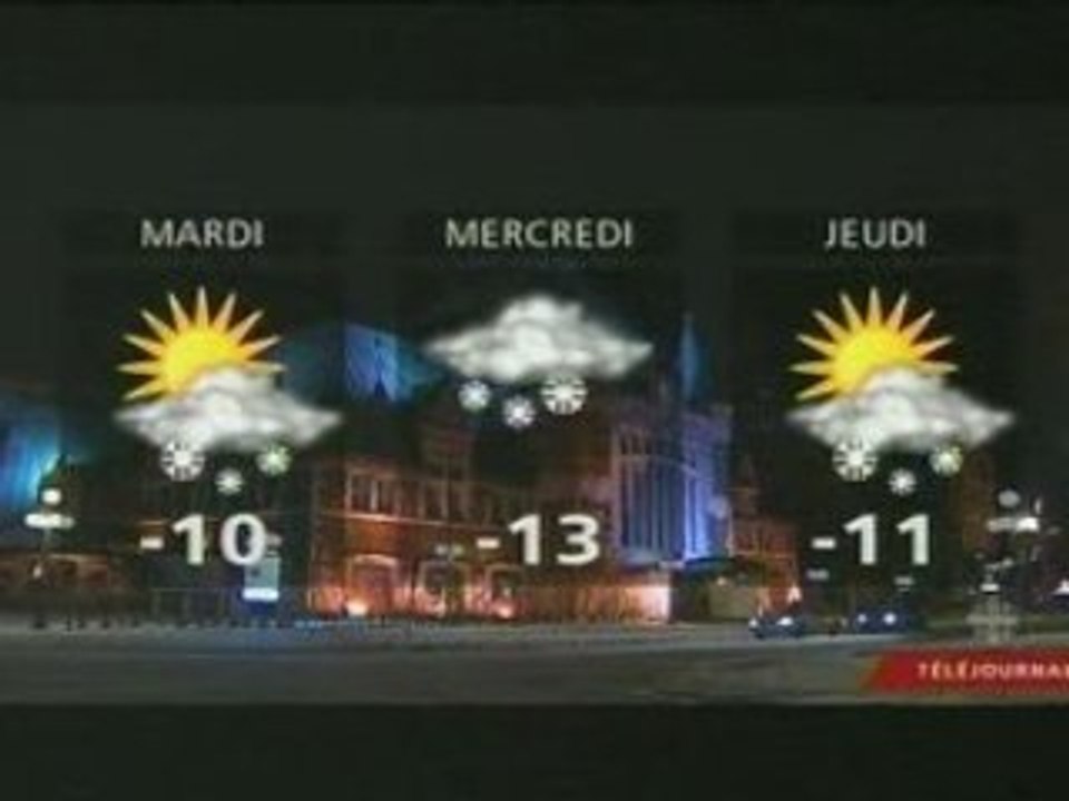 La météo au Téléjournal Québec