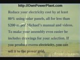 generate electricity with solar panels cheaply