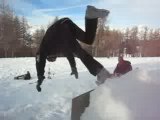 Loulou saute sans ski - Les Arcs 2009