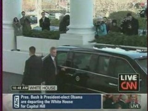 INVESTITURE OBAMA – À 17h, George W. Bush quitte la Maison B