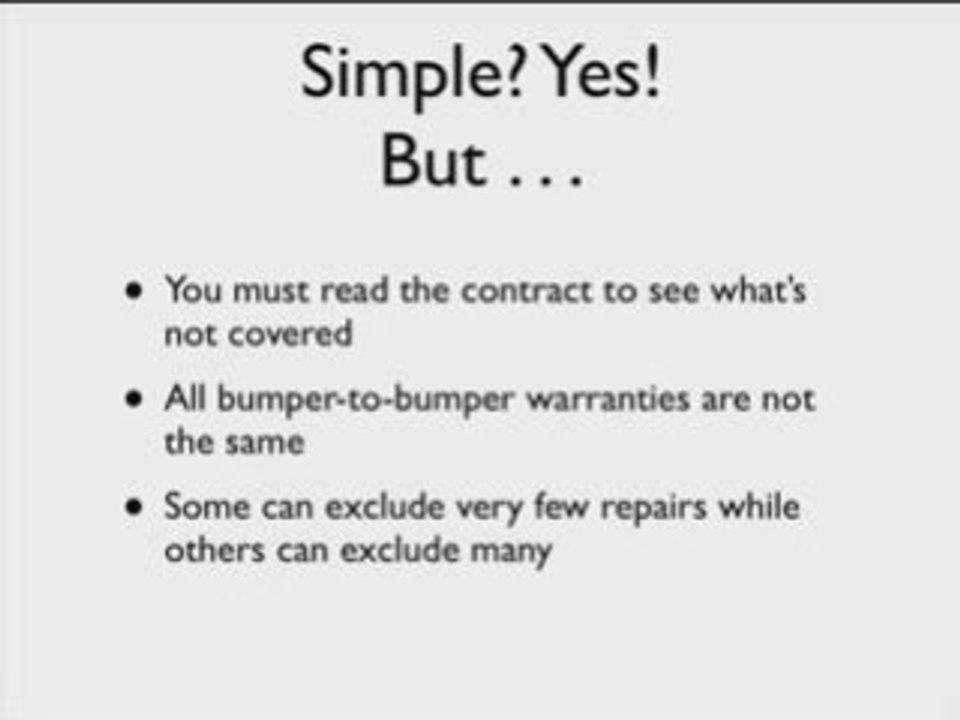 Automotive Extended Warranty