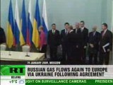 Russian gas flows to Europe