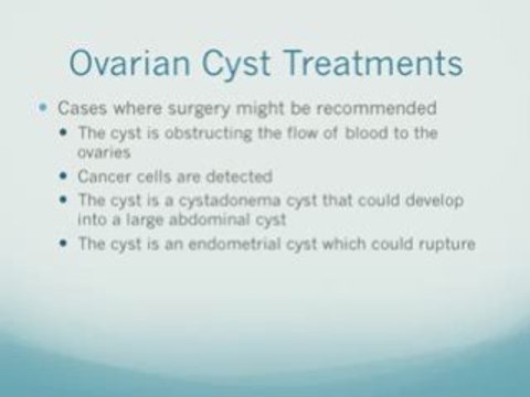 Treatment for Ovarian Cysts