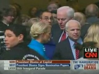 Obama inauguration, Mc Cain