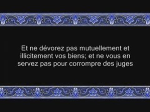 Sourate 2 Al Baqara ( La Vache ) versets 177 à 202