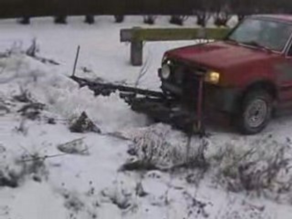 Car snowplow