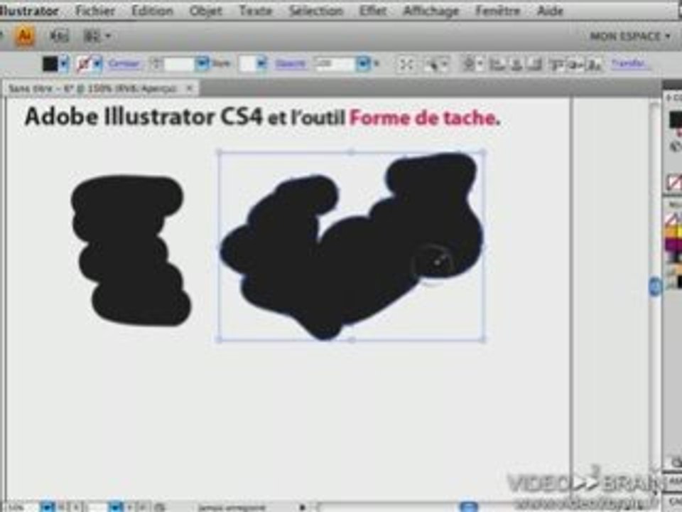Adobe Illustrator CS4 : L'outil Forme de tache