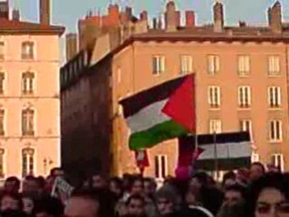 Manifestation a lyon pour la palestine petit palestinien