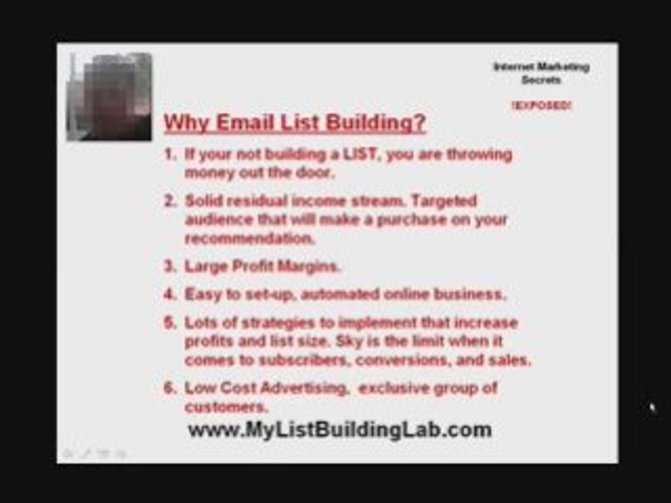 Make Money Online SHOCKING SECRETS - Email List Building