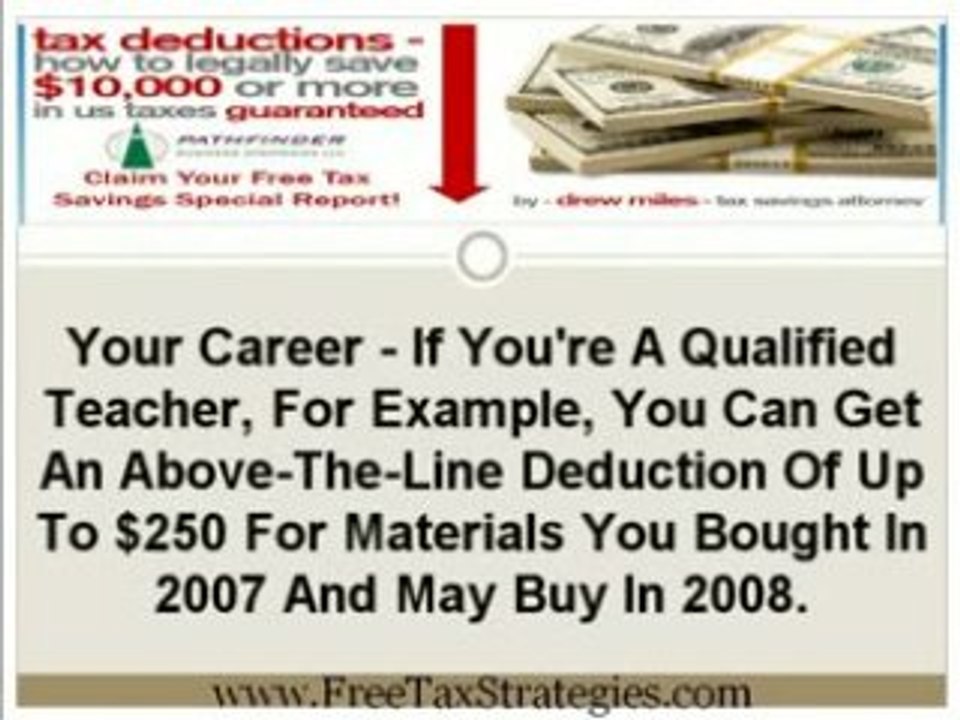 Drew Miles | Tax Deductions That You're Allowed To Take