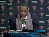 NBA LeBron addresses the media at Madison Square Garden afte