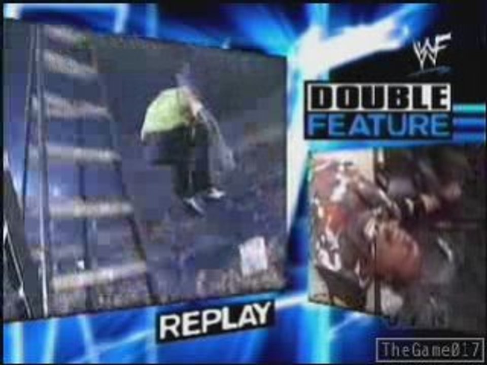 WWE Smackdown TLC - Jeff Hardy's amazing 20ft leapfrog over