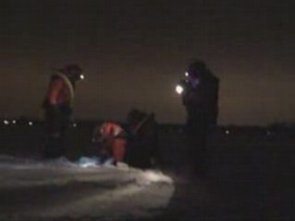 Night Ice Rescue Training